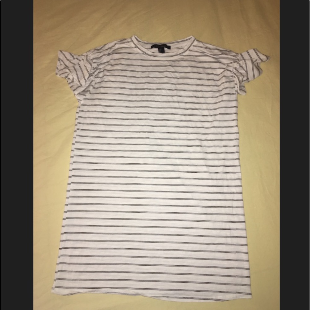 White striped shirt dress